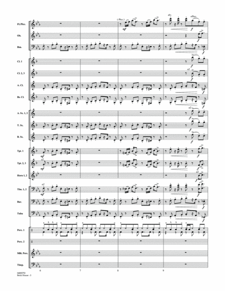 Brick House - Conductor Score (Full Score)