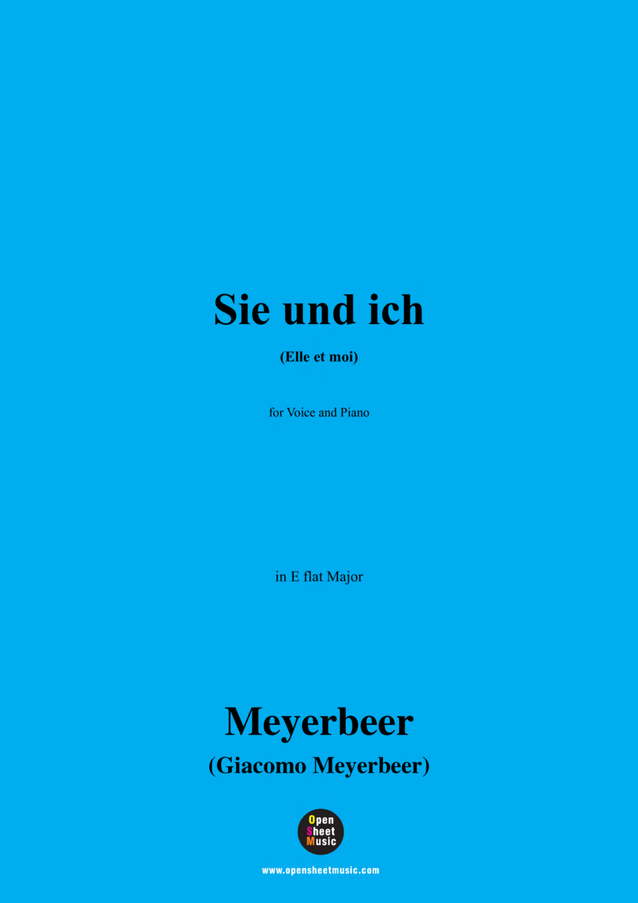 Meyerbeer-Sie und ich(Elle et moi),in E flat Major Voice scores gallery preview page 1