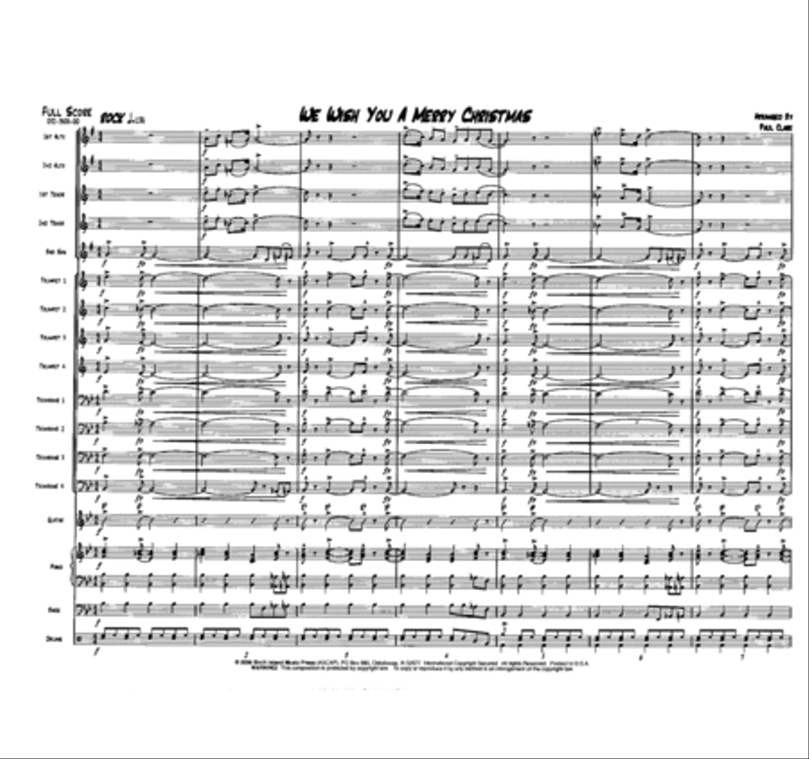We Wish You a Merry Christmas Jazz Ensemble scores gallery preview page 2