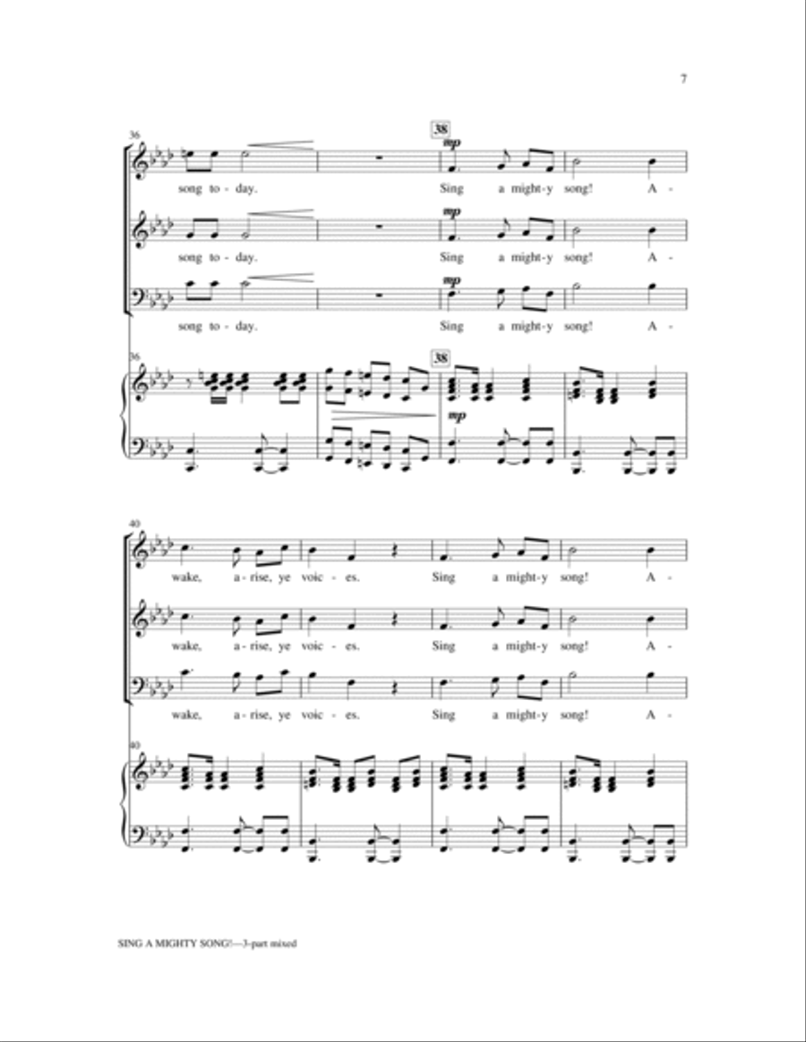 Sing A Mighty Song! 3-Part scores gallery preview page 6