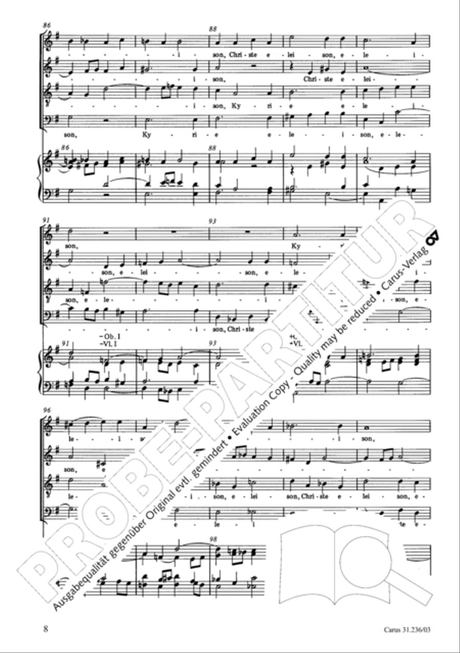 Mass in G Major Mass in G Major 4-Part scores gallery preview page 9