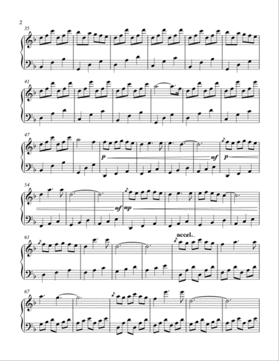 Free Free Piano Solo scores gallery preview page 2