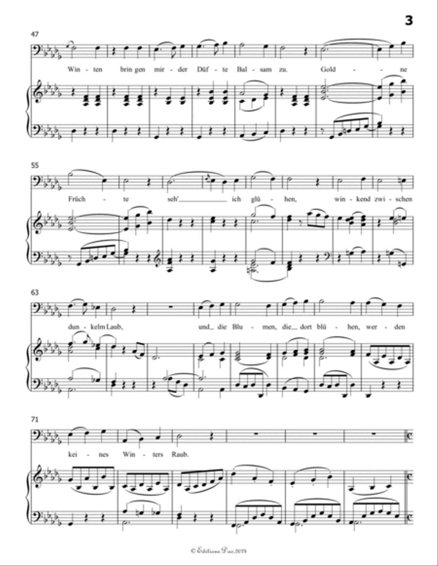 Sehnsucht, by Schubert, D.52, in D flat Major Voice scores gallery preview page 5