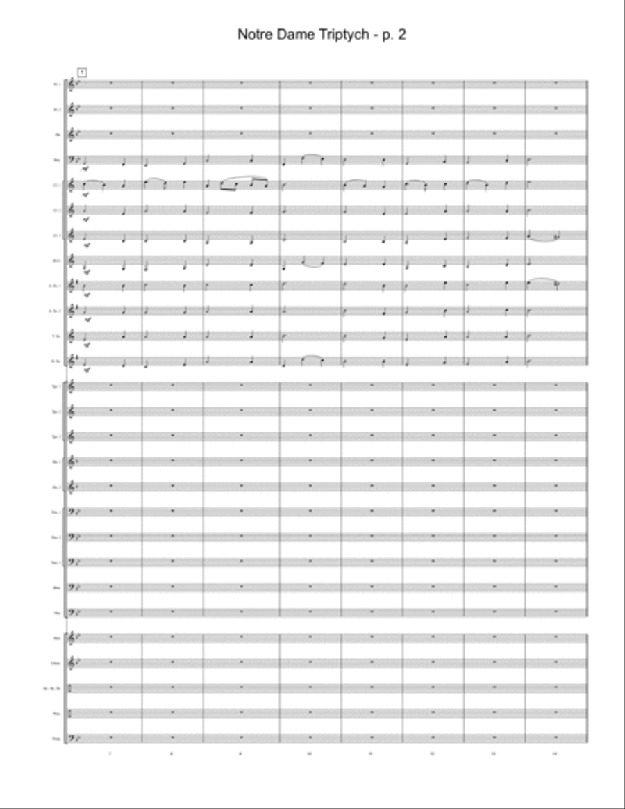 Notre Dame Triptych Concert Band scores gallery preview page 3
