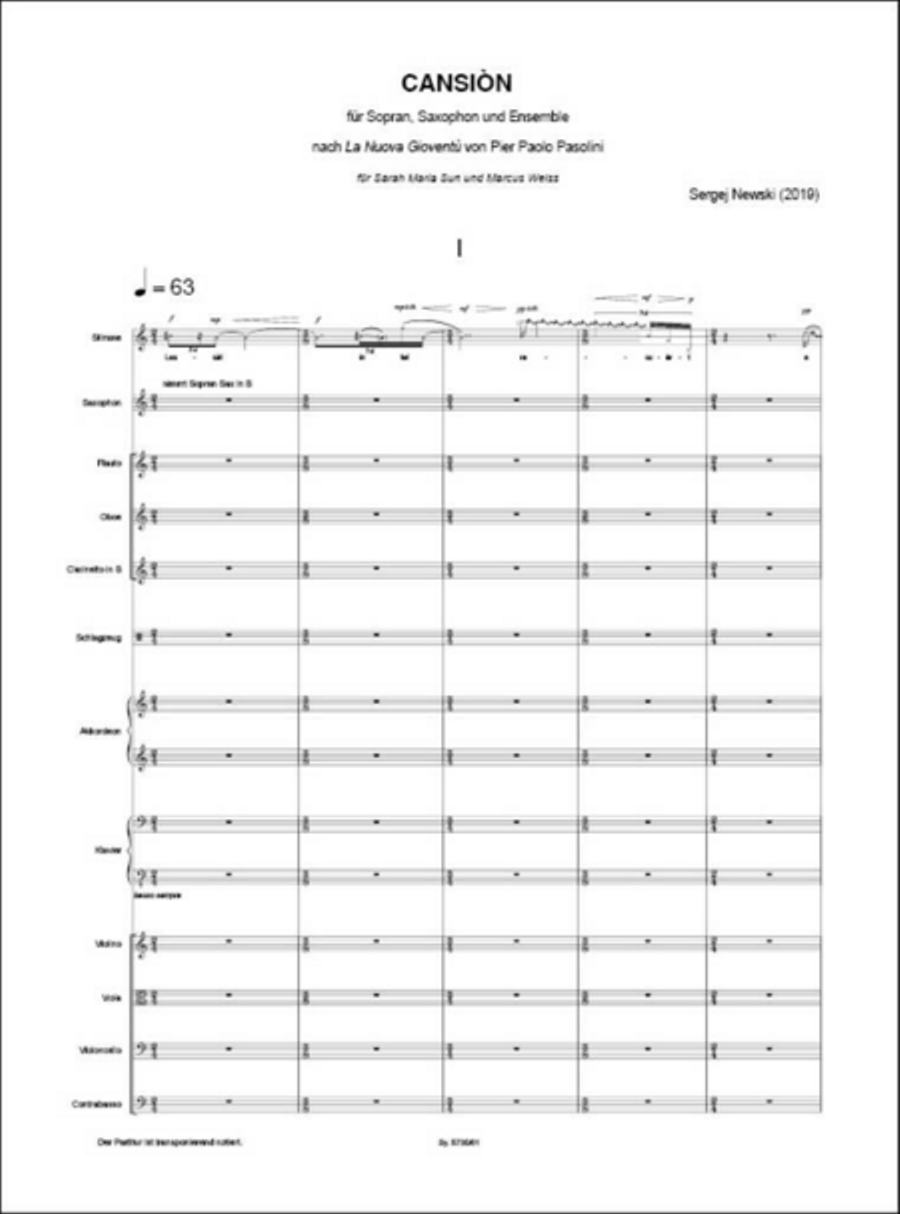 Cansiòn Chamber Orchestra scores gallery preview page 2