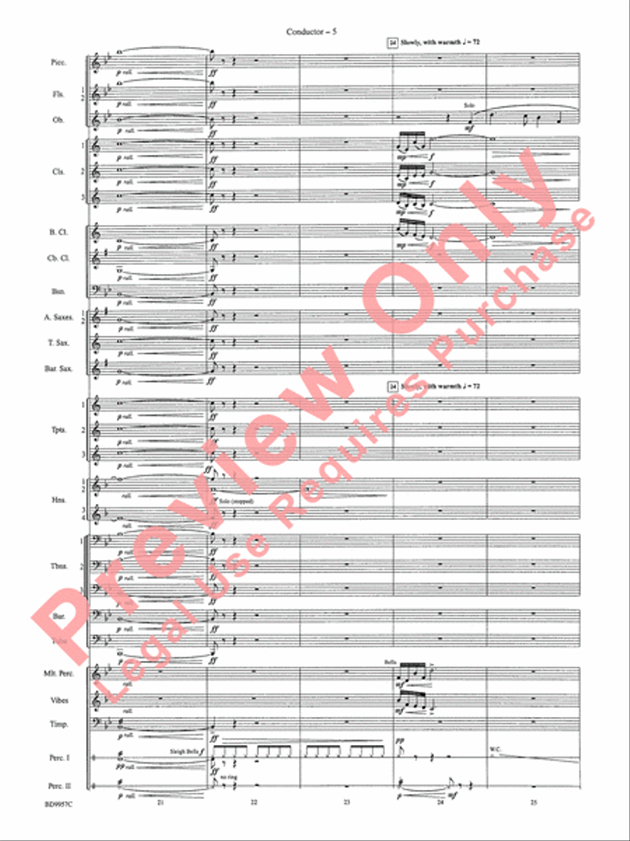 Angels, from the Realms of Glory Concert Band scores gallery preview page 8