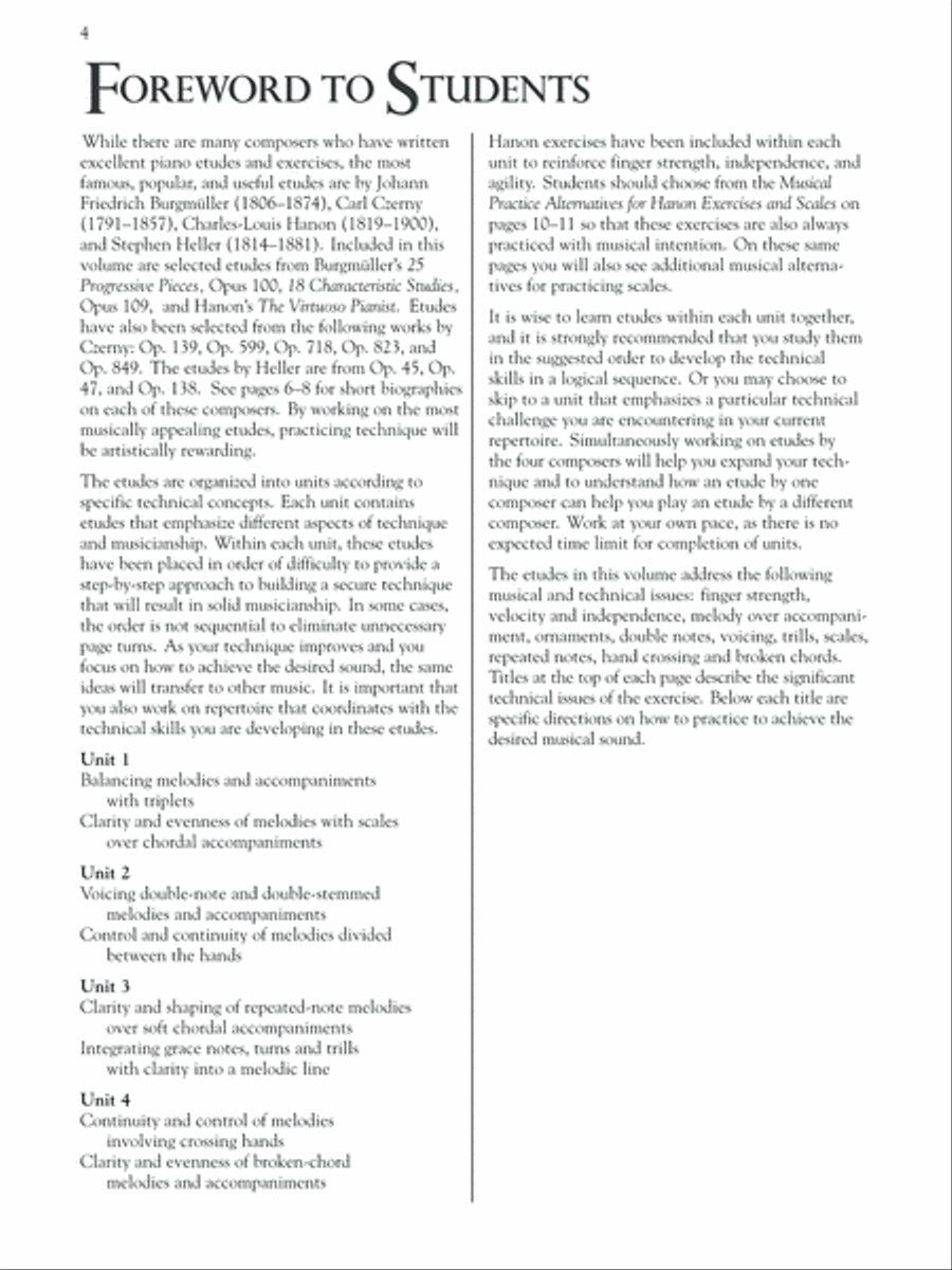 Burgmuller, Czerny & Hanon -- 41 Piano Studies Selected for Technique and Musicality, Book 2 Piano Method scores gallery preview page 2