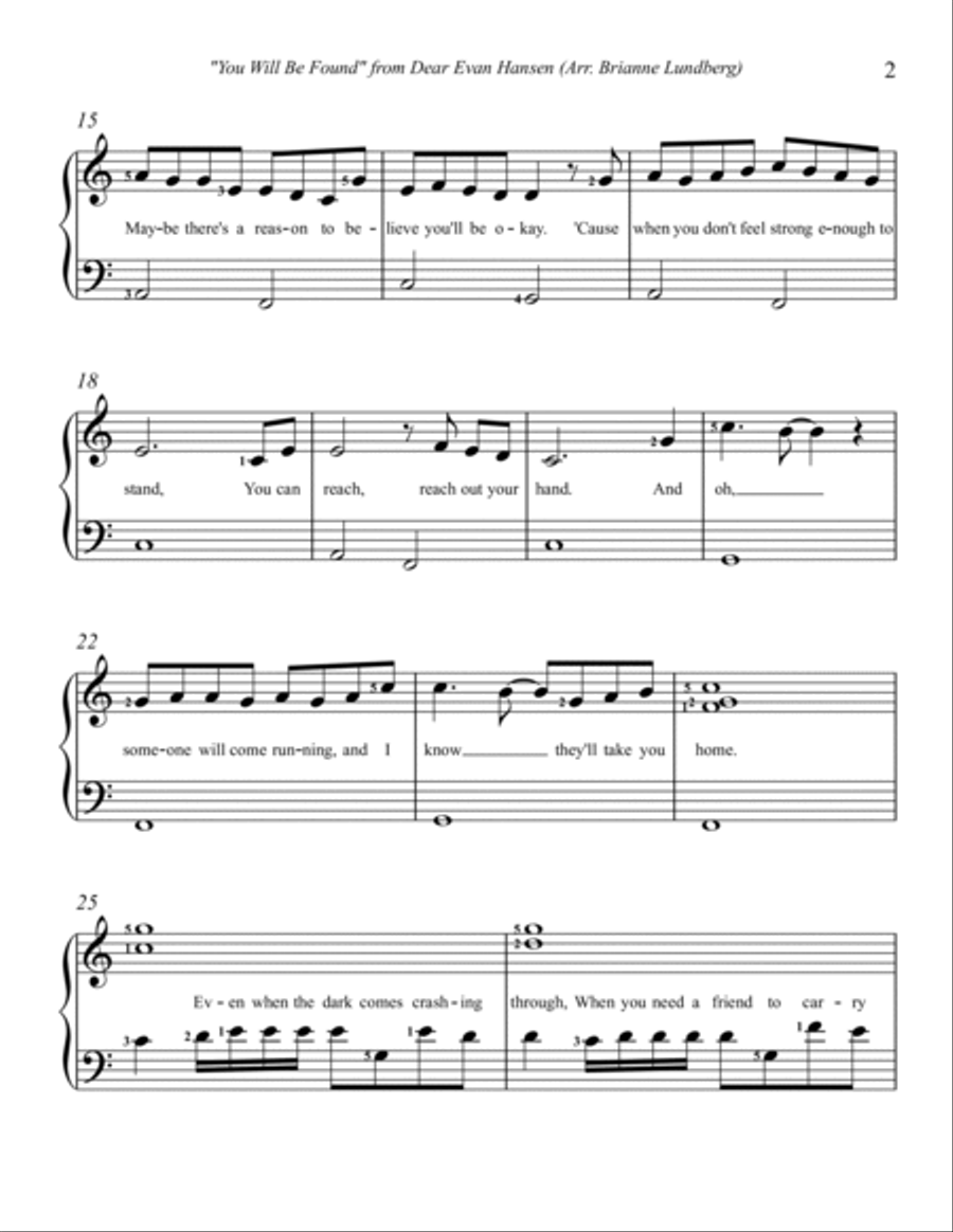You Will Be Found Voice scores gallery preview page 3