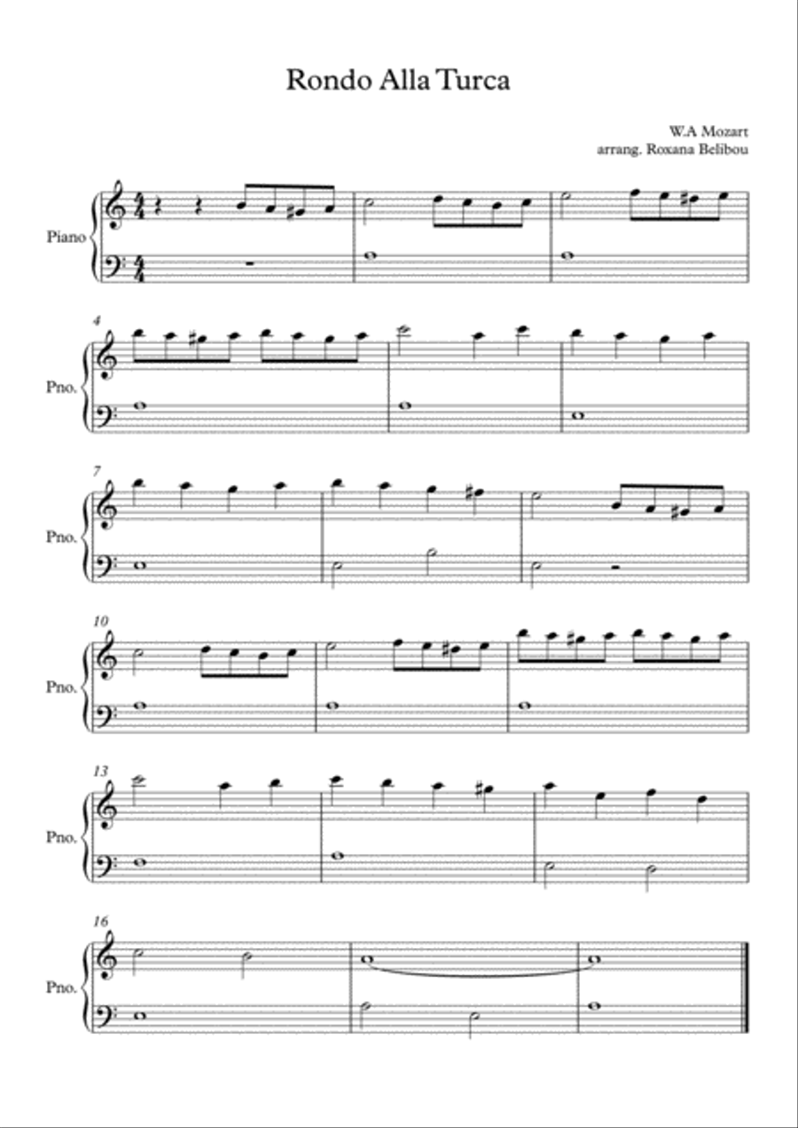 Rondo Alla Turca Rondo Alla Turca Small Ensemble scores gallery preview page 1