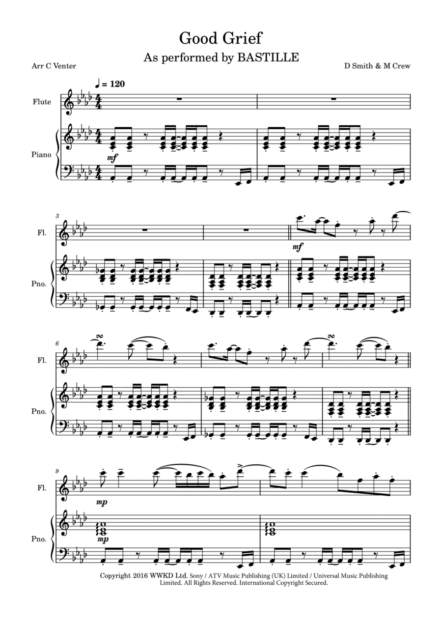 Good Grief Good Grief Flute scores gallery preview page 1