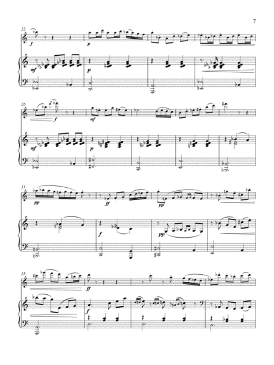 Short Pieces for Flute and Piano: Book 3: Intermediate Flute Solo scores gallery preview page 6