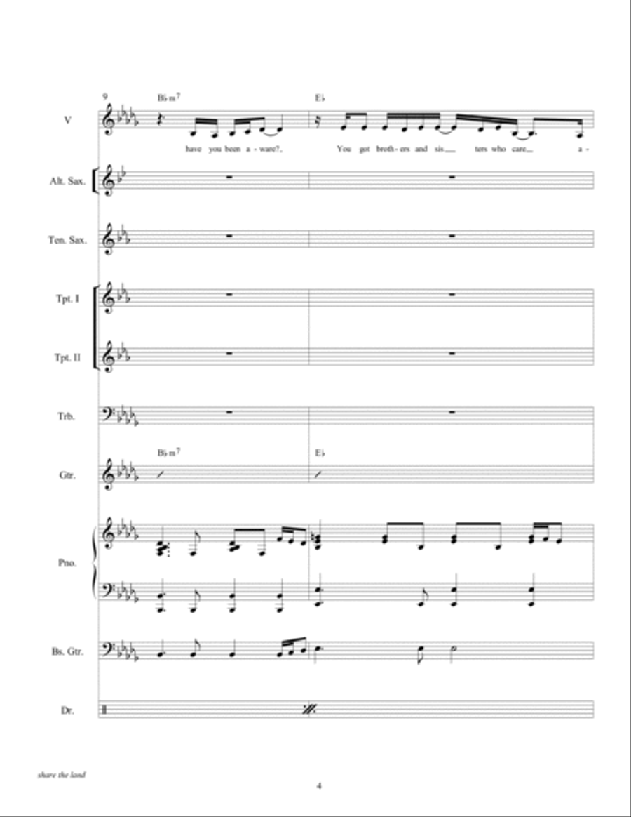 Share The Land Large Ensemble scores gallery preview page 6