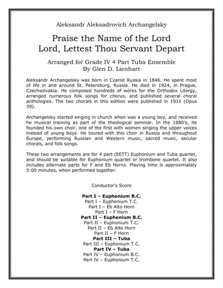 Praise the Name of the Lord image number null