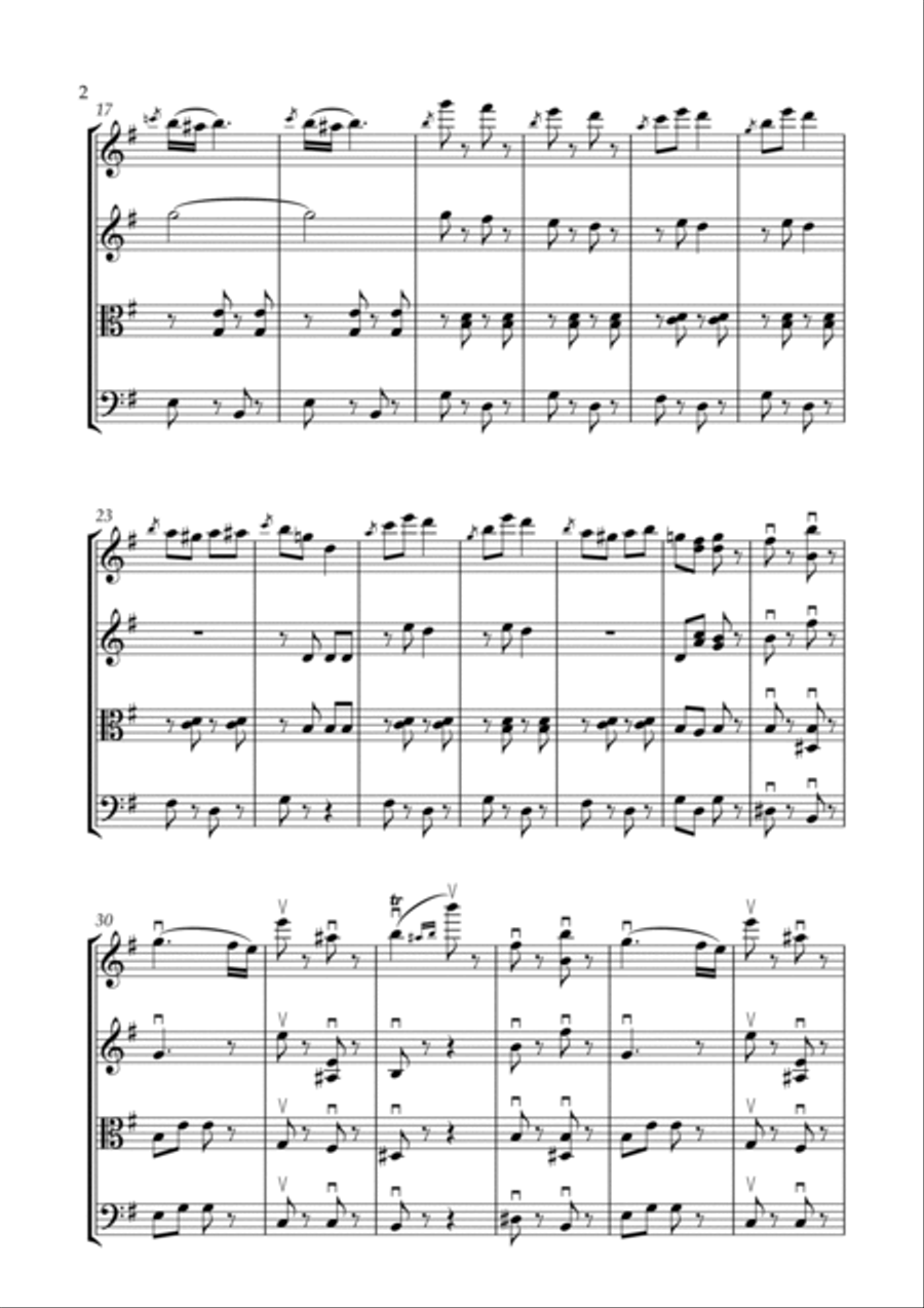 Éljen a Magyar! String Quartet scores gallery preview page 2