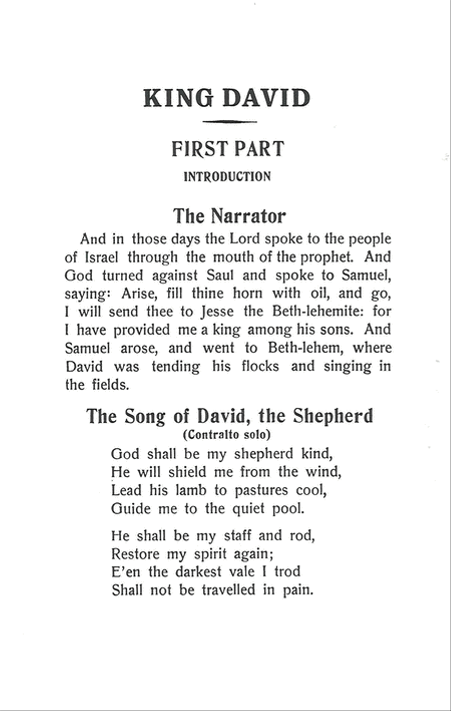 King David King David Texts scores gallery preview page 1