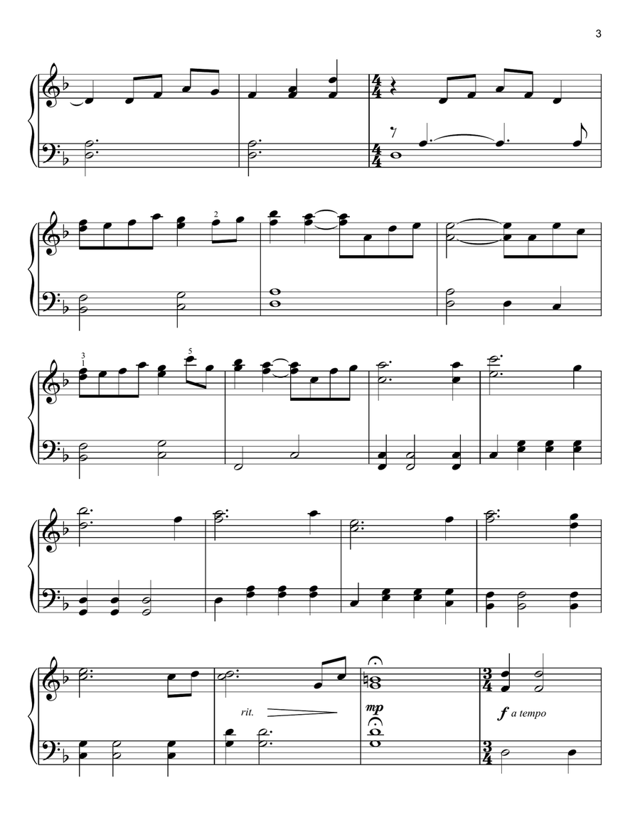 Answers (from Final Fantasy XIV) Easy Piano scores gallery preview page 3
