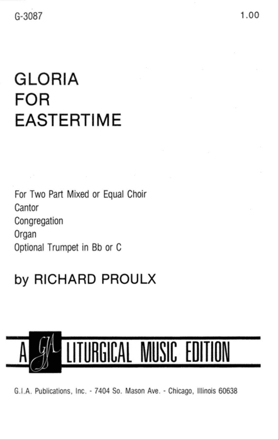 Gloria for Eastertime - Two-part edition 2-Part scores gallery preview page 1