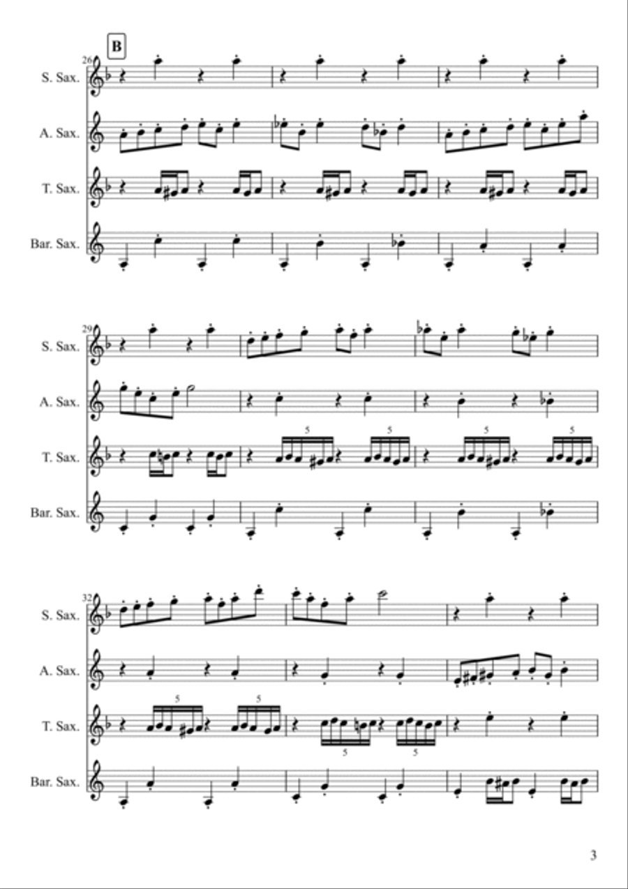 In The Hall of The Mountain King Woodwind Quartet scores gallery preview page 3