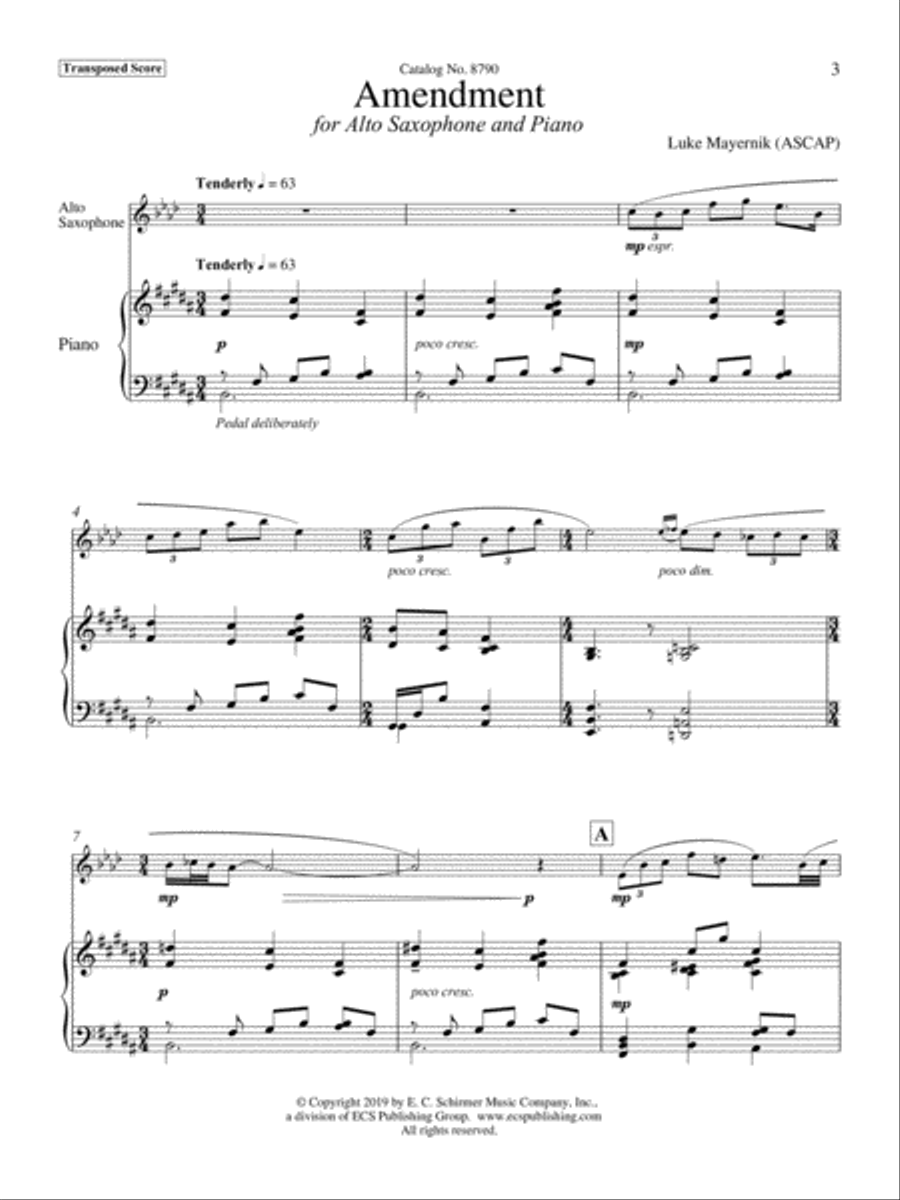 Amendment Alto Saxophone scores gallery preview page 2