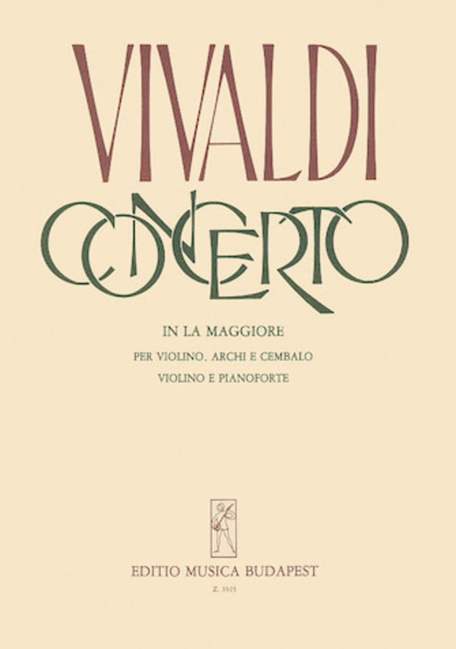 Concerto in A for Violin, Strings and Cembalo, RV 345