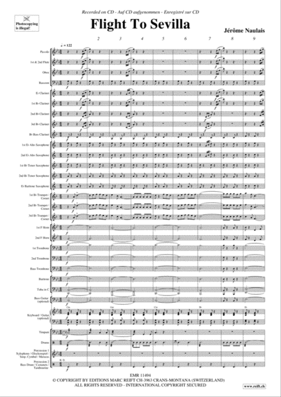 Flight To Sevilla Concert Band scores gallery preview page 4