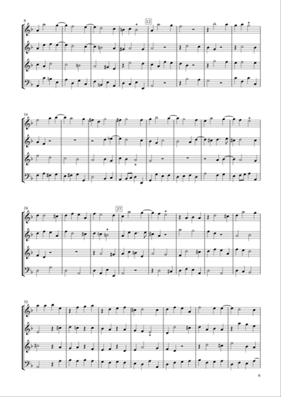 Sonata Op.34-5 for Clarinet Quartet Clarinet Quartet scores gallery preview page 6