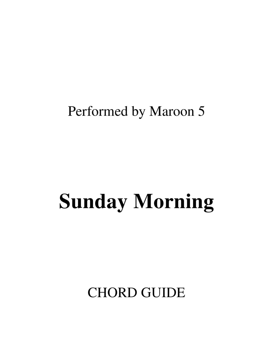Sunday Morning Piano scores gallery preview page 1