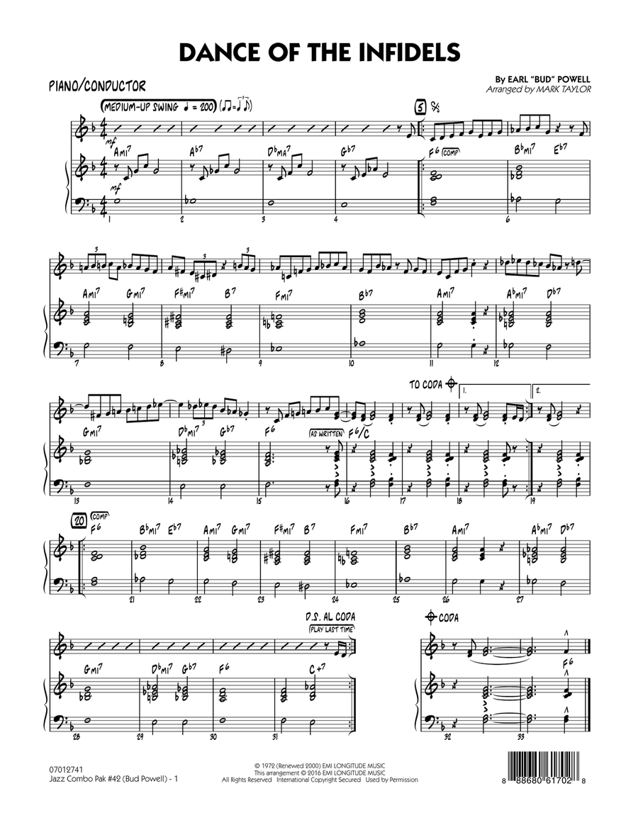 Jazz Combo Pak #42 (Bud Powell) - Piano/Conductor