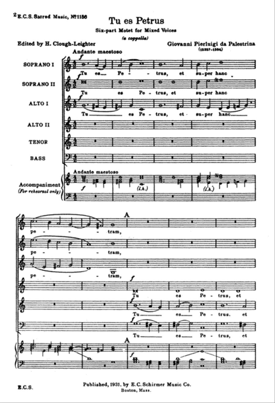 Tu es Petrus SSAATB scores gallery preview page 2