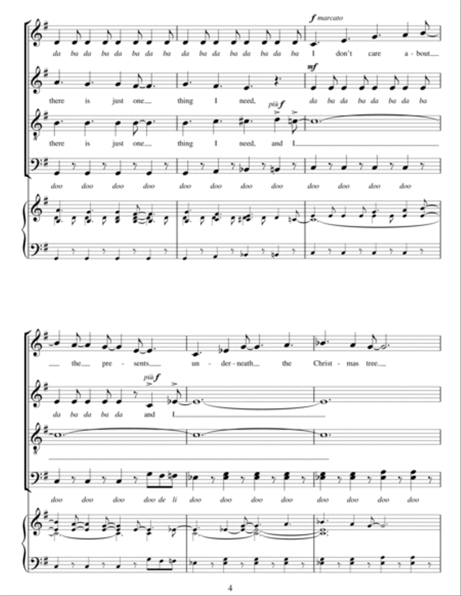 All I Want For Christmas Is You (arr. Matthew O'Donovan) 4-Part scores gallery preview page 4