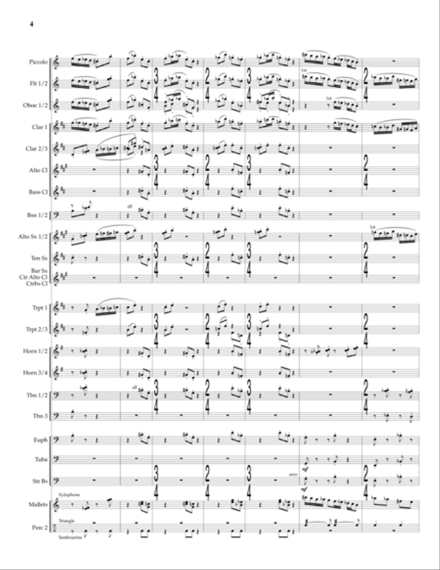 Bright-Colored Dances Concert Band scores gallery preview page 5
