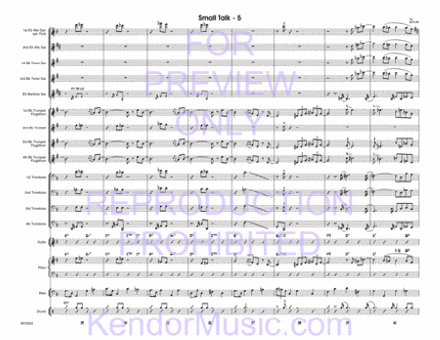 Small Talk Jazz Ensemble scores gallery preview page 6