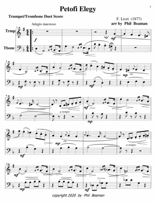 Petofi Elegy-Liszt-trumpet-trombone duet