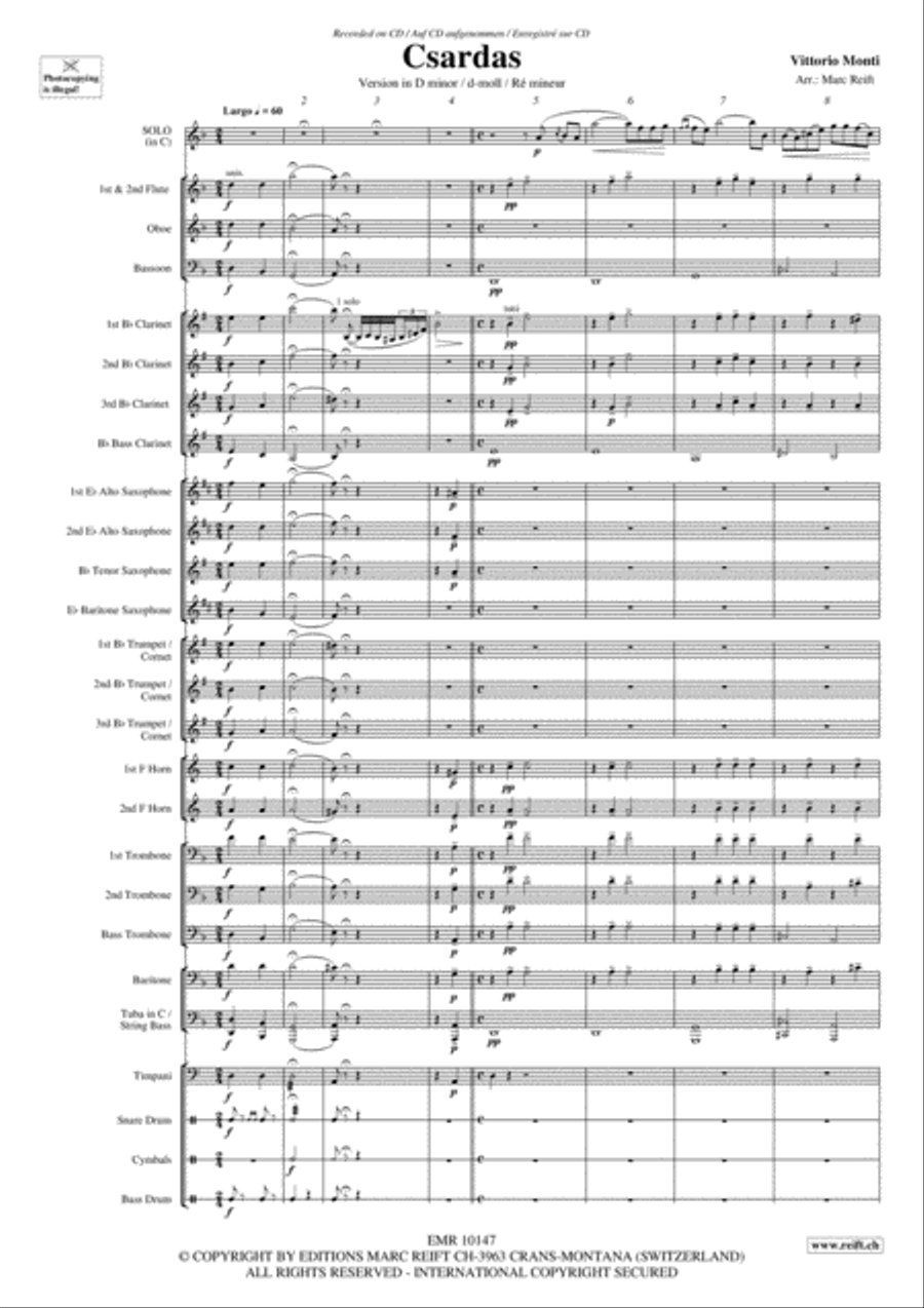 Csardas Concert Band scores gallery preview page 4