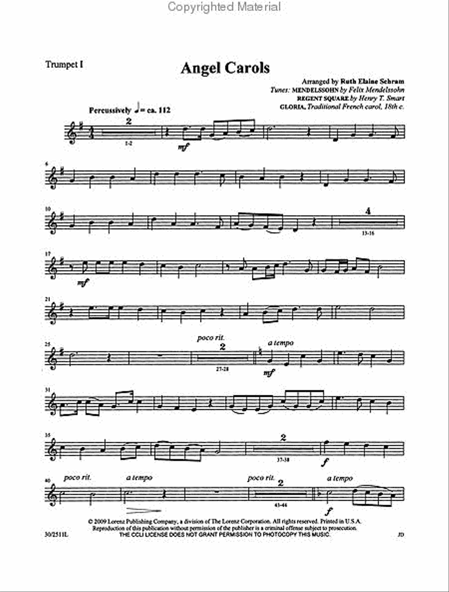 Angel Carols Brass Ensemble scores gallery preview page 3
