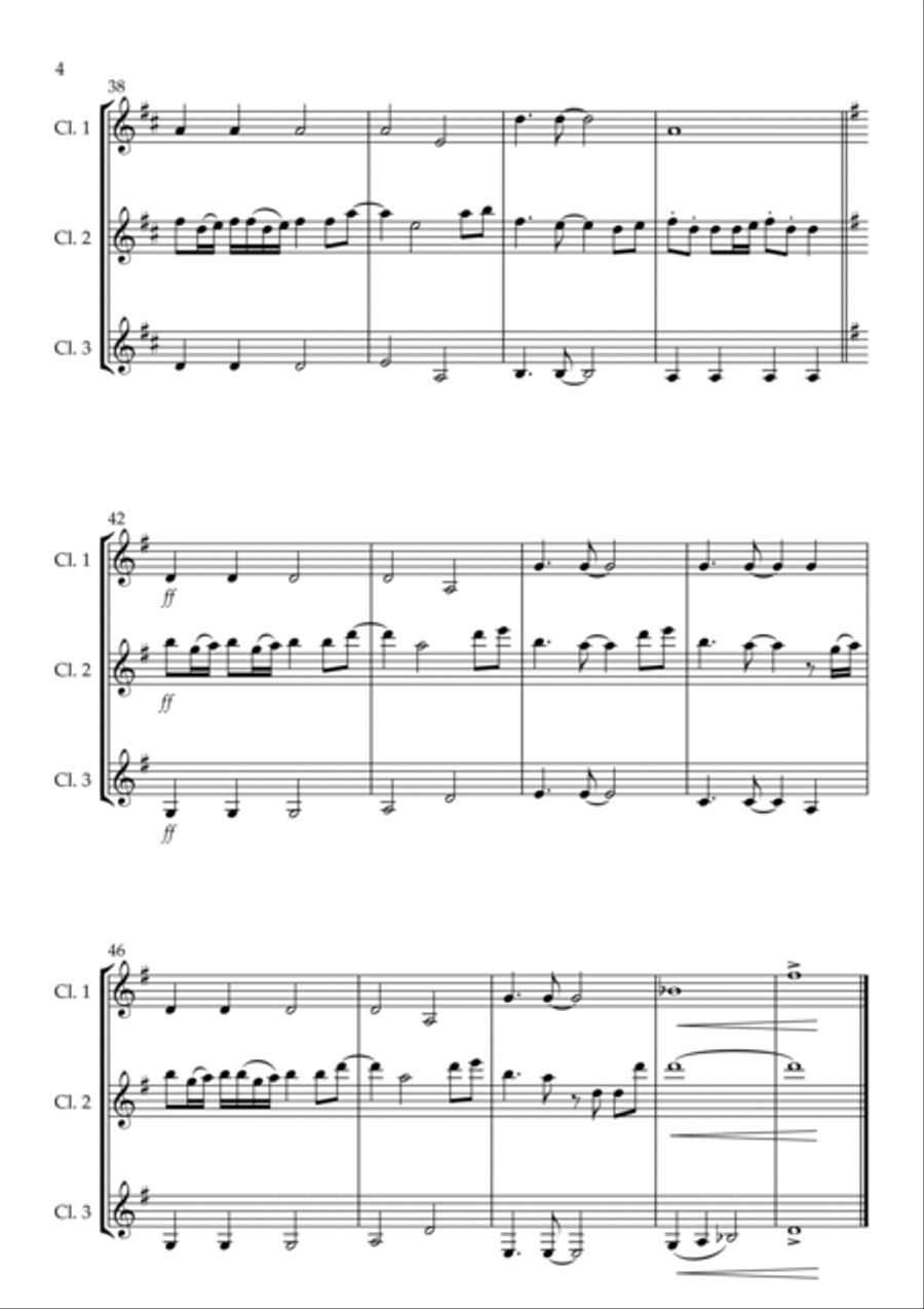 How Far I'll Go Woodwind Trio scores gallery preview page 4