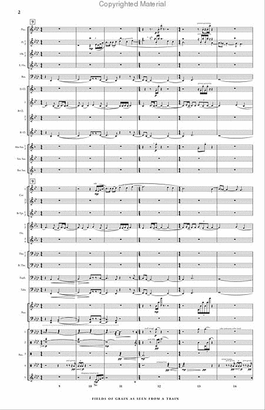 Fields of Grain as Seen from a Train Concert Band scores gallery preview page 3