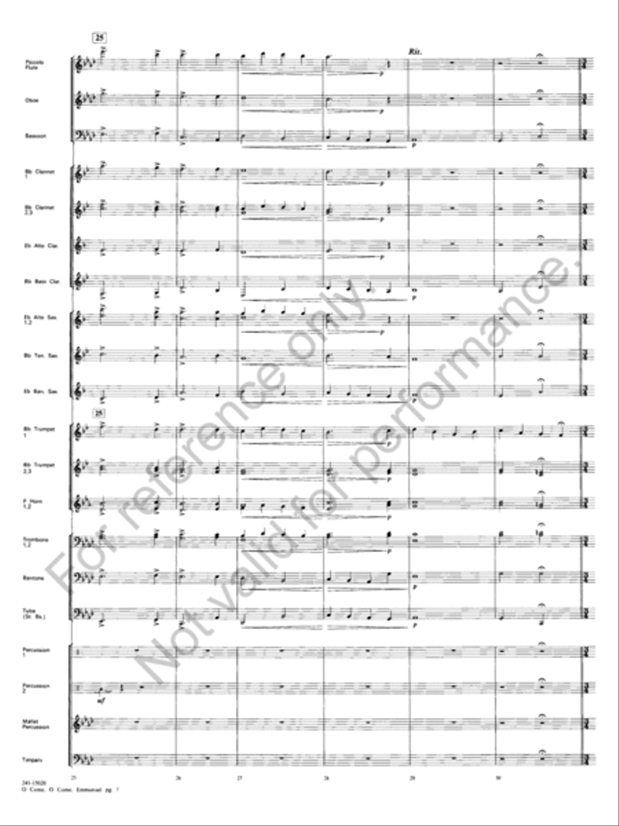 O Come, O Come, Emmanuel Concert Band scores gallery preview page 8