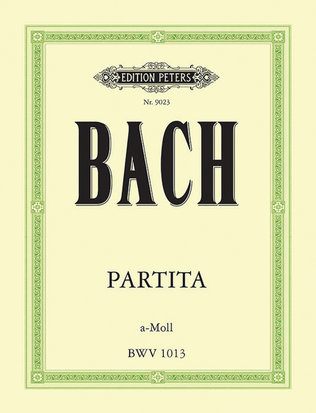 Book cover for Partita in A minor (Sonata) BWV 1013