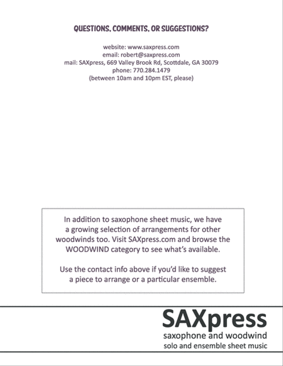 Wedding Classics for Saxophone Quartet Saxophone Quartet scores gallery preview page 2
