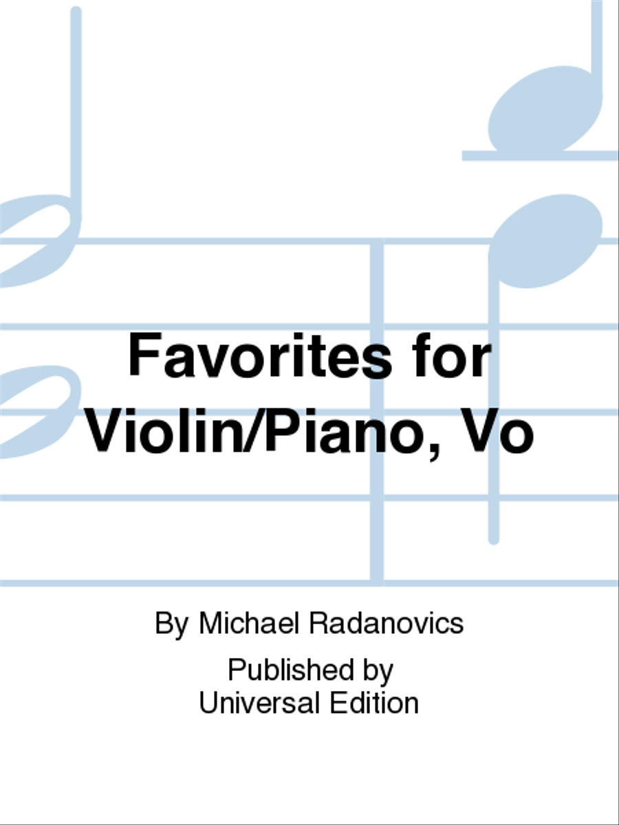 Favorites For Violin/Piano, Vo Violin Solo scores gallery preview page 1