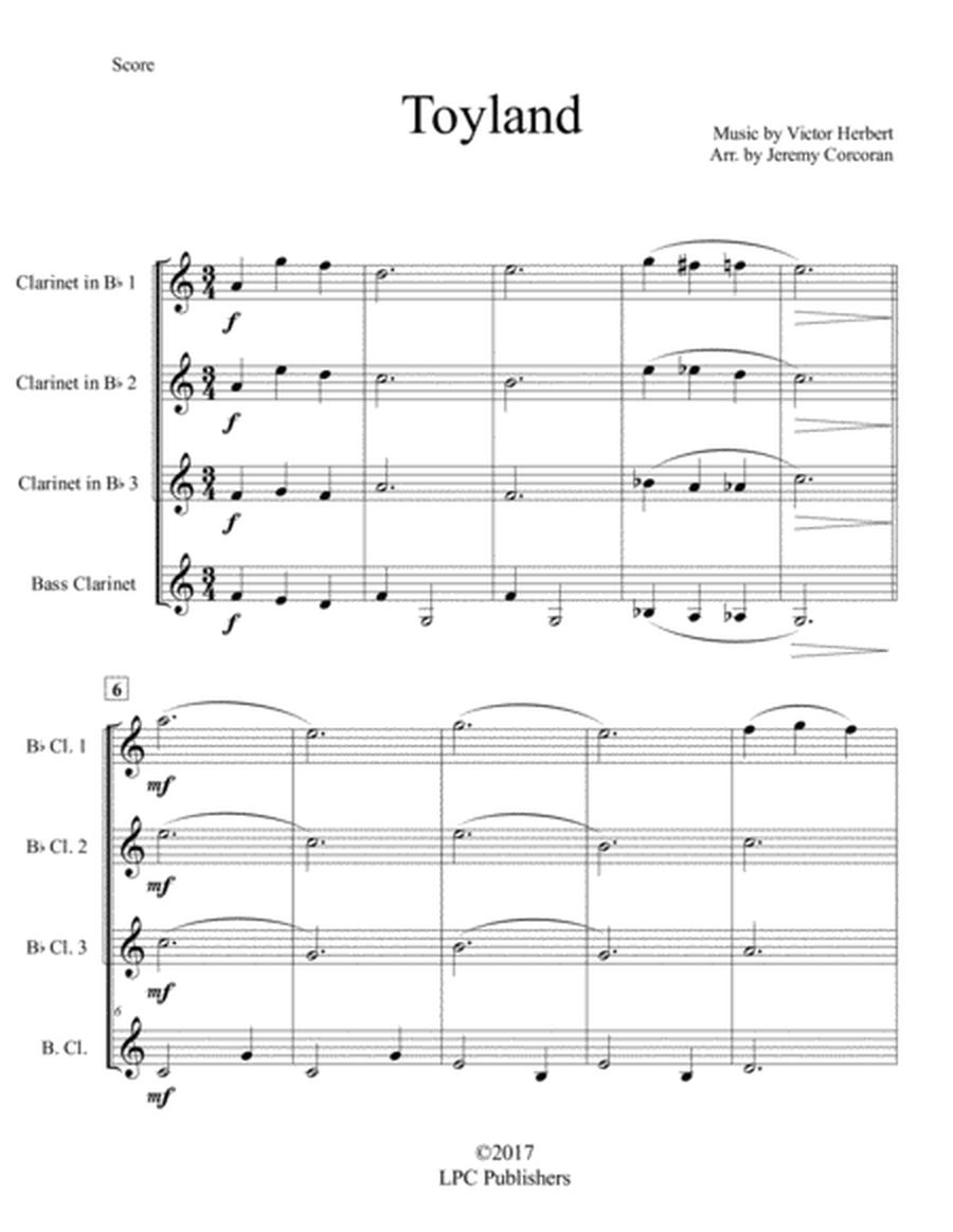 Toyland for Clarinet Quartet image number null