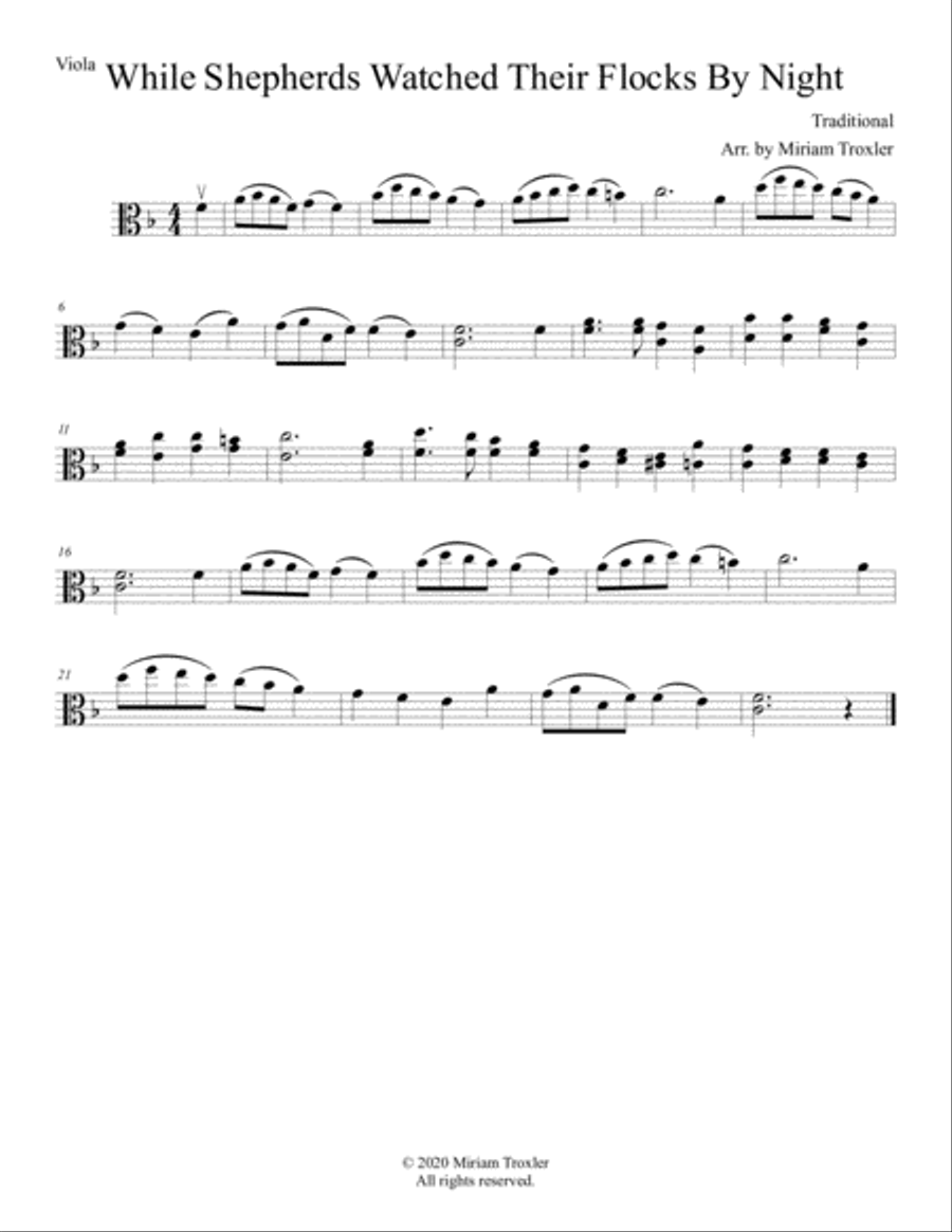 Traditional Christmas Carols for Solo Viola Viola Solo scores gallery preview page 4