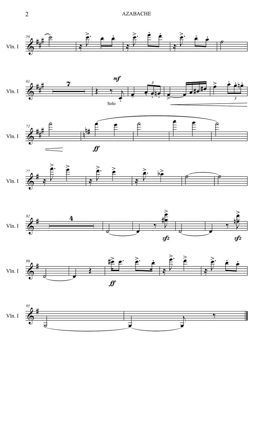 Azabache (Tango - Milonga/Candombe) for tango sextet - Individual parts School and Community scores gallery preview page 2