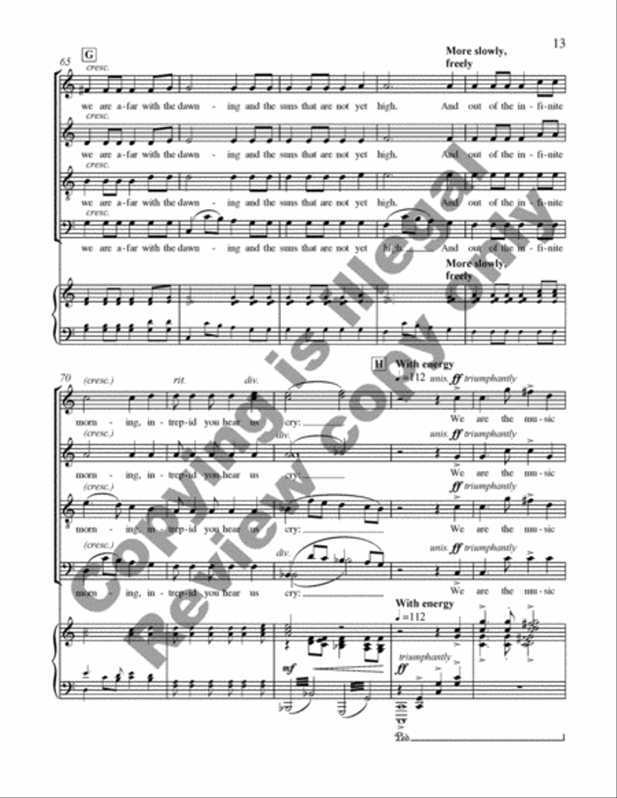 The Dreamers of Dreams 4-Part scores gallery preview page 14