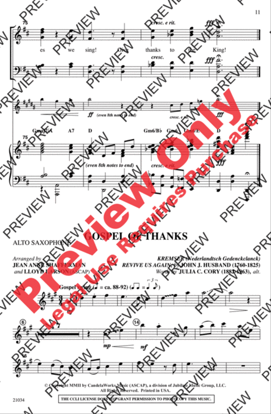 The Gospel of Thanks The Gospel of Thanks 4-Part scores gallery preview page 10