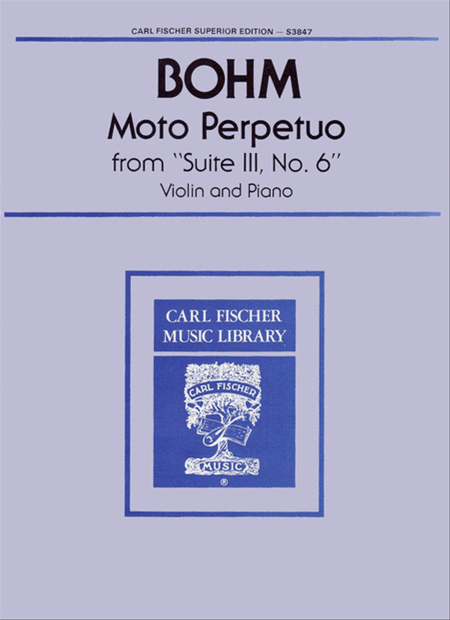 Moto Perpetuo, From 'Suite III, No. 6' Violin Solo scores gallery preview page 1