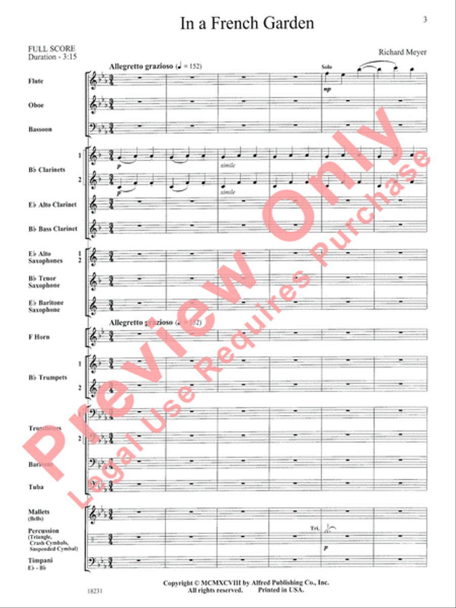 In a French Garden Concert Band scores gallery preview page 4