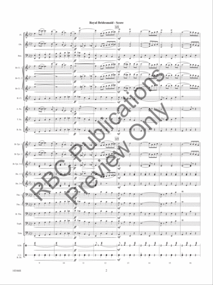 Royal Bridesmaids Concert Band scores gallery preview page 4