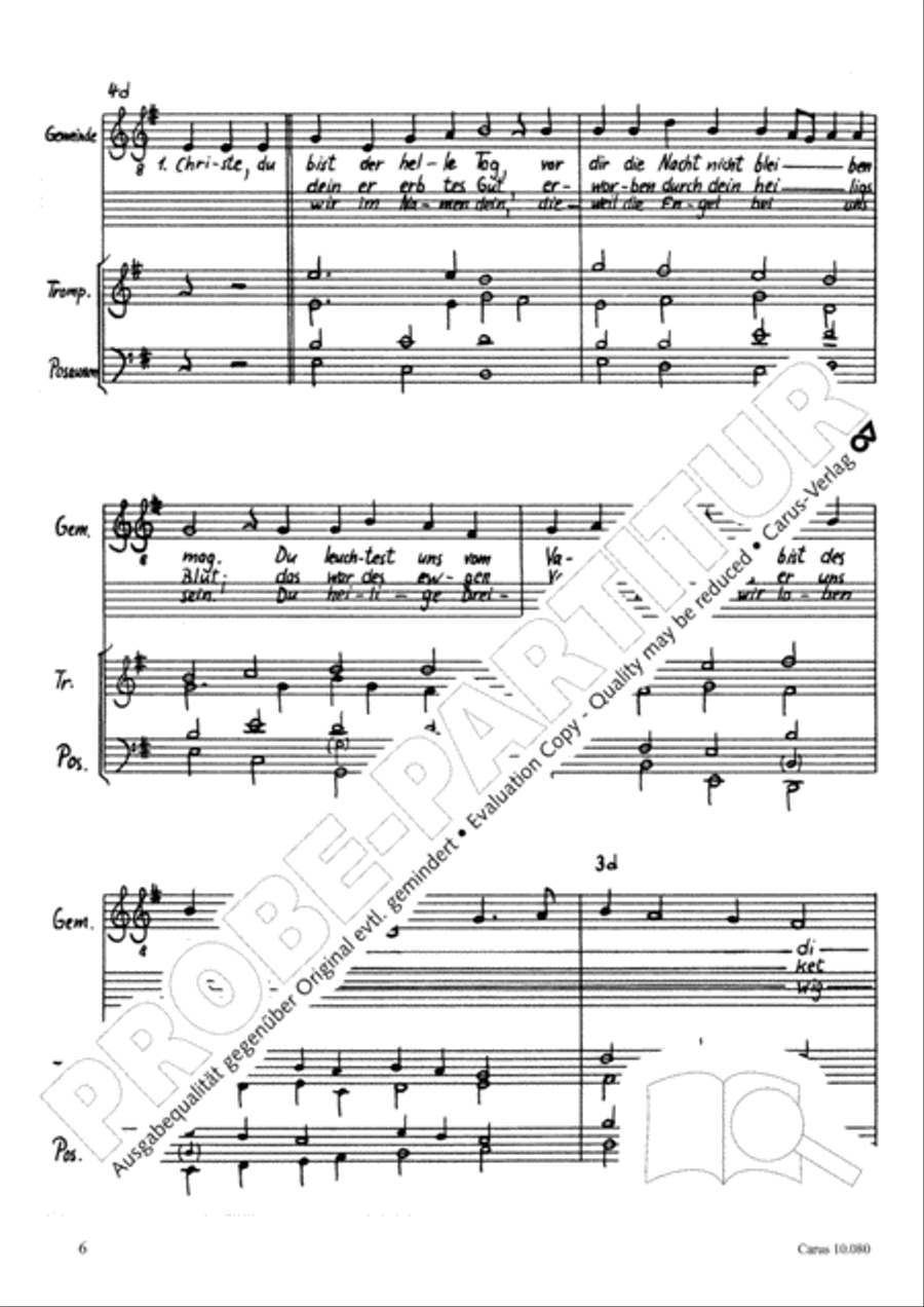Christe, du bist der helle Tag SSATB scores gallery preview page 6